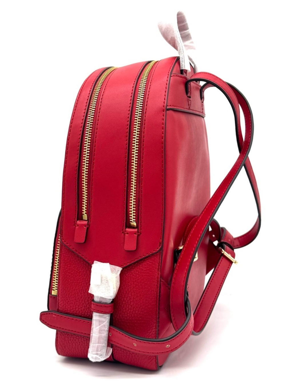 Michael Kors Jaycee Medium Signature Logo Backpack Bright Red - Picture 2 of 9